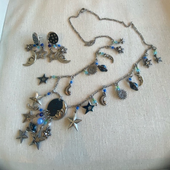 Jewelry - Jewelry Set Necklace and Earrings Galaxy